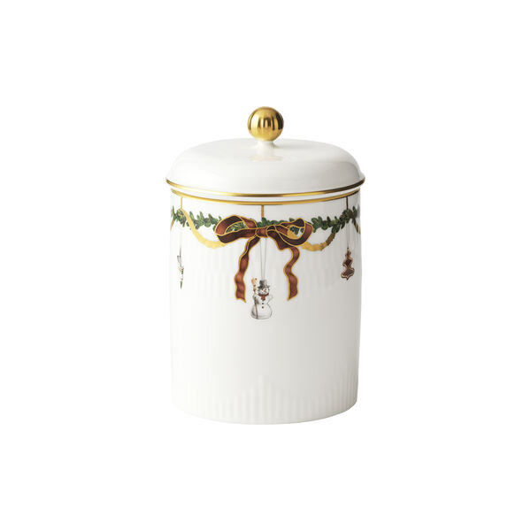 Star Fluted Christmas Jar with Lid, Royal Copenhagen