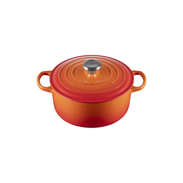Signature round cast iron pot &Oslash; 24 cm, volcanic, Le Creuset
