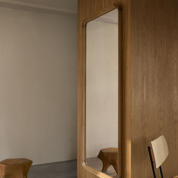 VLA62 Radio House Mirror, white oiled oak, Carl Hansen & S&oslash;n