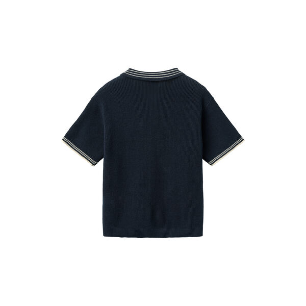 Knitted Pattern Shirt w. Contrast, Copenhagen Colors Organics