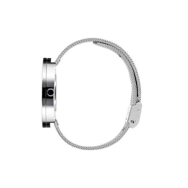 PICTO Wrist Watch, white/steel/matt steel, Picto