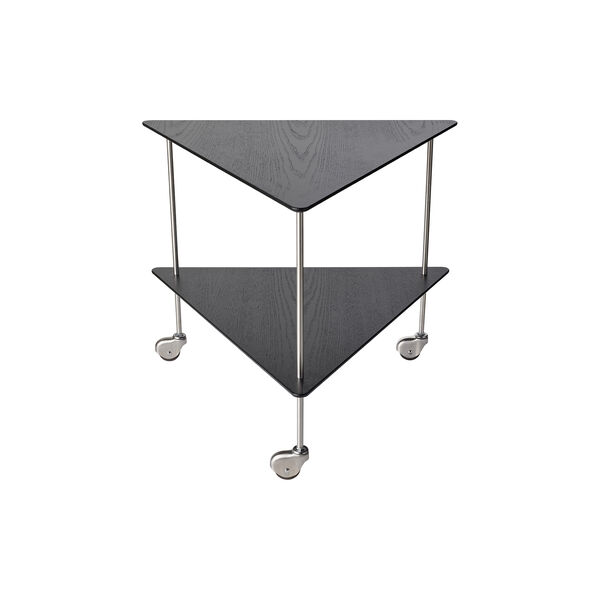 AJ Trolley Side Table, black, Fritz Hansen