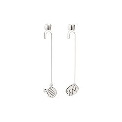 2026 Christmas Candleholder Drum/Harp, silver, Georg Jensen