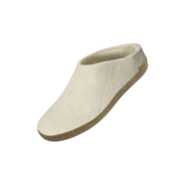 Felt Slippers, white Felt Slippers, white, Glerups