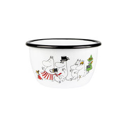Moomin Valley Enamel Bowl, white, Muurla