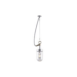 Well Glass Pendant 7679, galvanised silver/clear, Original BTC