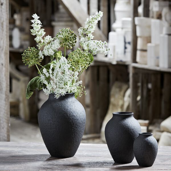 Knabstrup Vase, black Knabstrup Vase, black, Knabstrup Keramik
