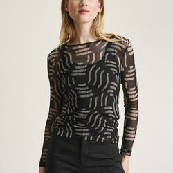 Wavy fukashi mesh t-shirt, wavy, BITTE KAI RAND