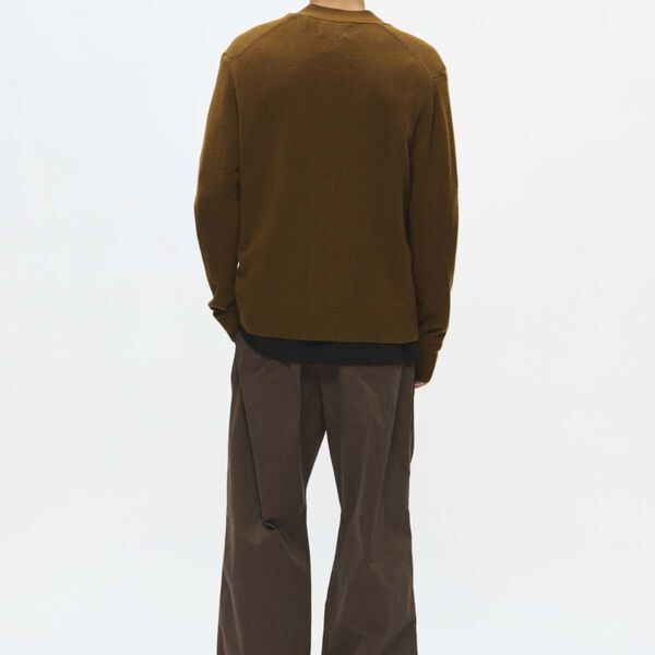 WWlogo cardigan, desert palm, Wood Wood