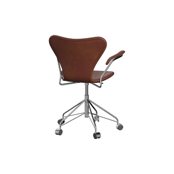 Series 7&trade; 3217 Fully Upholstered Office Chair, Grace Chestnut, Fritz Hansen