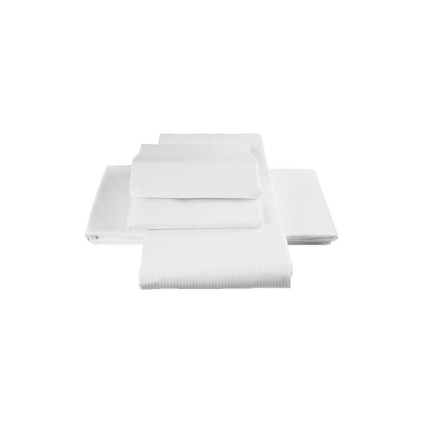 Sateen Woven Pinstriped Baby Duvet Cover, white, Geismars Væverier