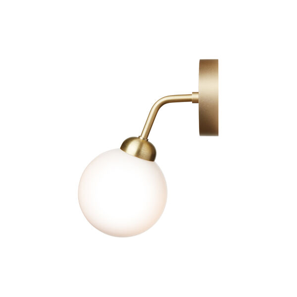 Apiales Wall Lamp, brushed brass/opal, Nuura