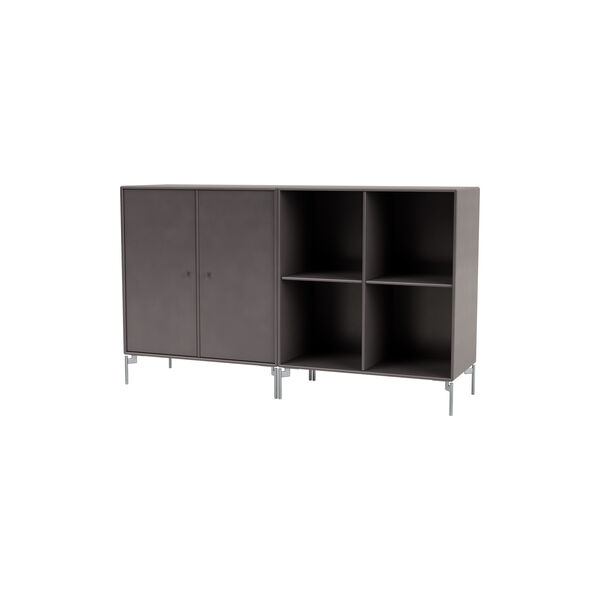 PAIR Classic Sideboard with Chrome Legs, 35 coffee, Montana Furniture