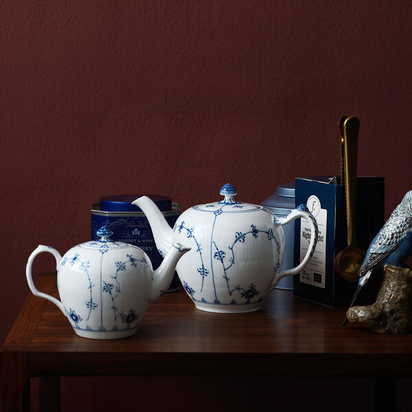Blue Fluted Plain Teapot, Royal Copenhagen
