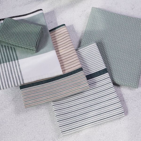 BECKER 63 Tea Towel | Sage Green, Georg Jensen Damask