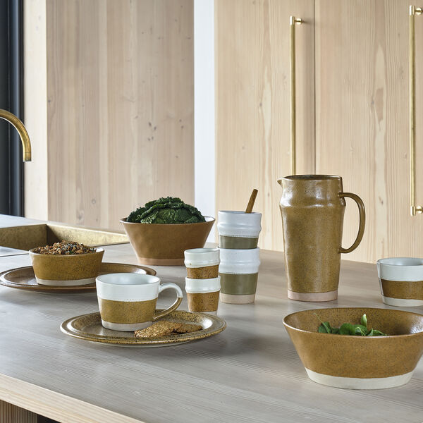 Evig Serving Bowl, amber, Villa Collection