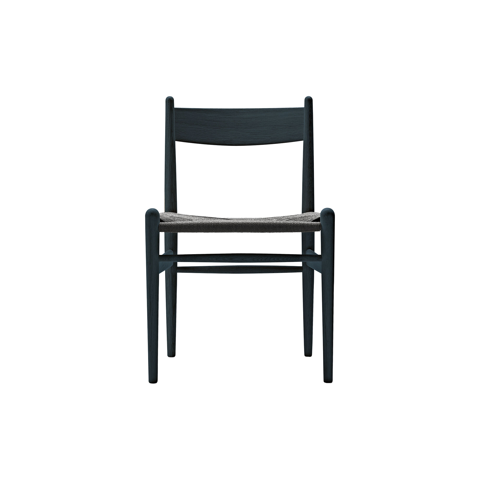 CH36 Dining Chair black lacquered oak black