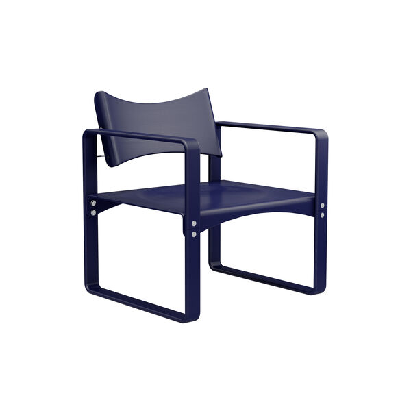 270 F Lounge Chair, blue, Verpan