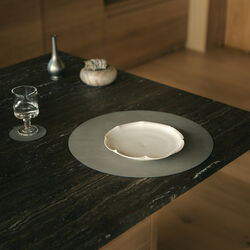 Nupo glass mat Circle, light grey, LIND DNA