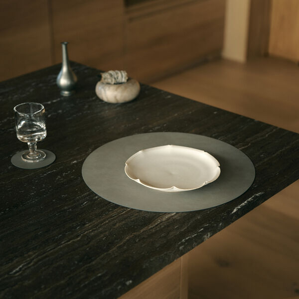 Nupo glass mat Circle, light grey, LIND DNA
