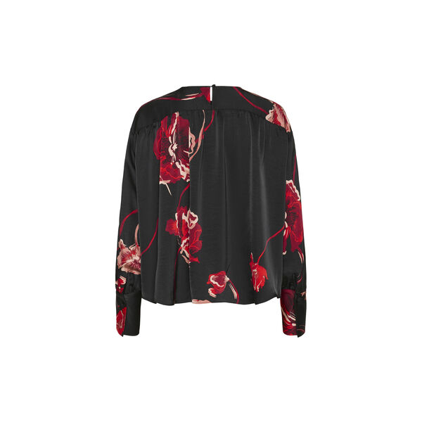 DawnIW Blouse, black poppy rose, InWear