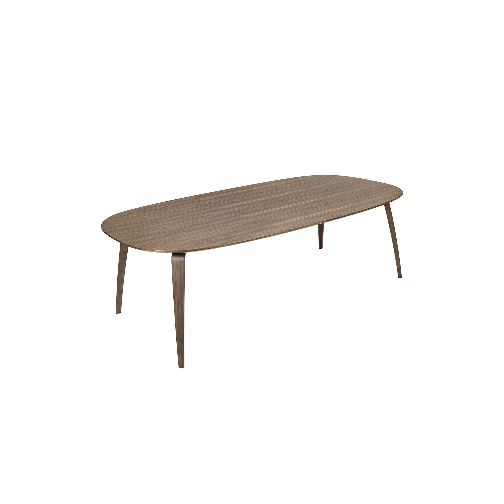 GUBI Elliptical Dining Table matt lacquered american walnut