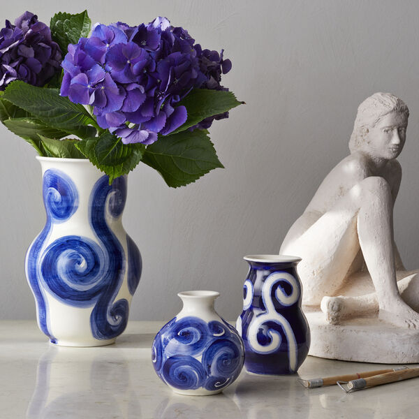 Tulle Vase, blue, K&auml;hler