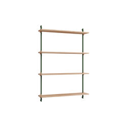 Wall Shelving Medium, oak/pine green, MOEBE