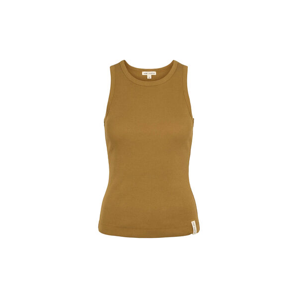 ESBlossom Racerback Rib Tank, dull gold, esm&eacute; studios