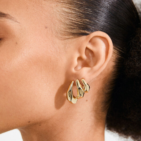 PRESENCE earrings, gold plated, Pilgrim