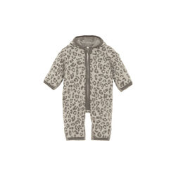 Pram Suit Ears Wool Fleece Jacquard, camel melange, HUTTEliHUT