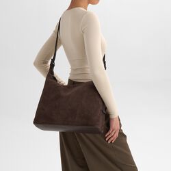 TribecaMBG Bag Suede, dark brown, Markberg