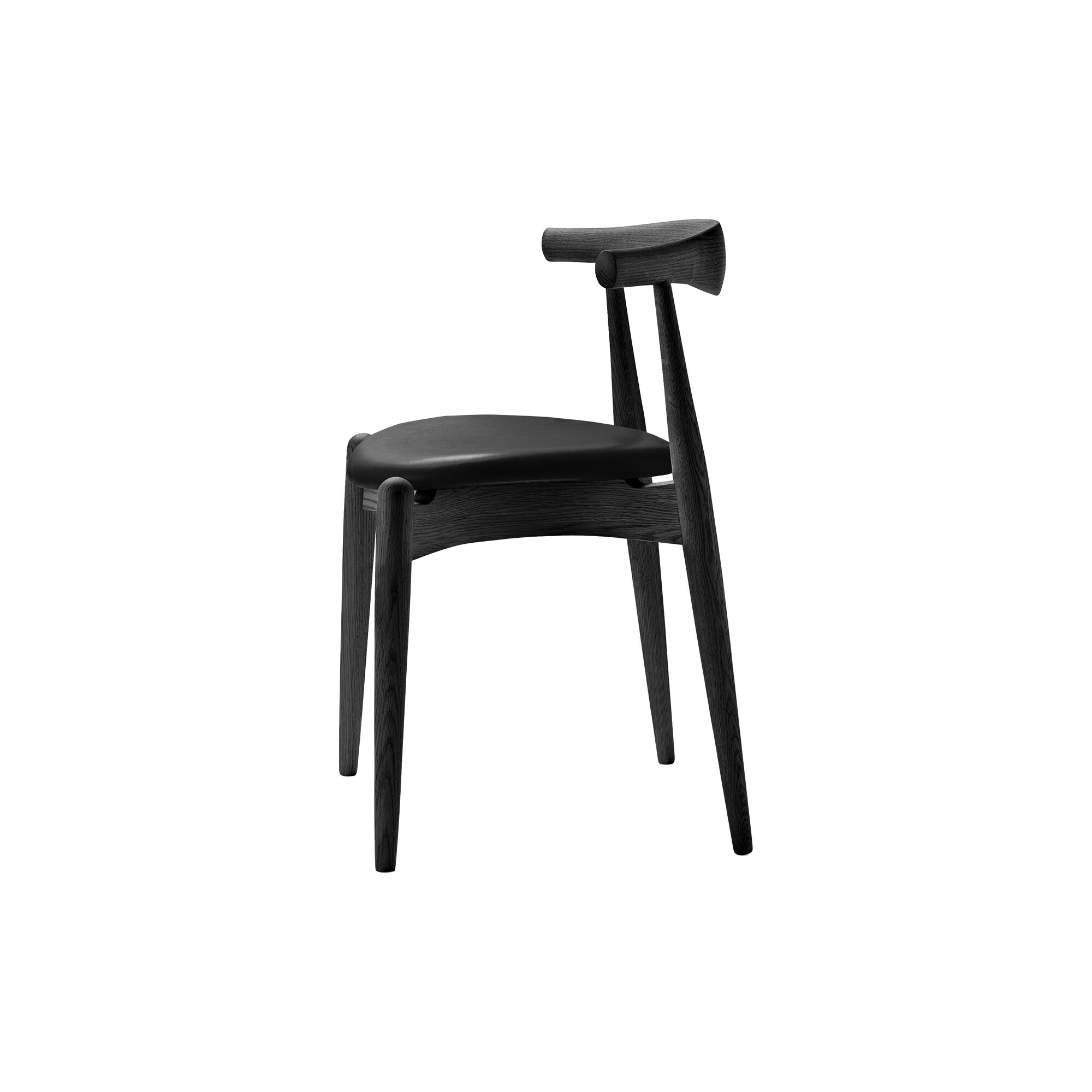 CH20 Elbow Chair black lacquered oak black