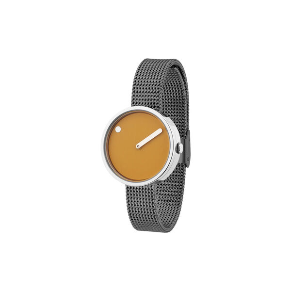 Picto Wrist Watch, mustard yellow/matt grey, PICTO