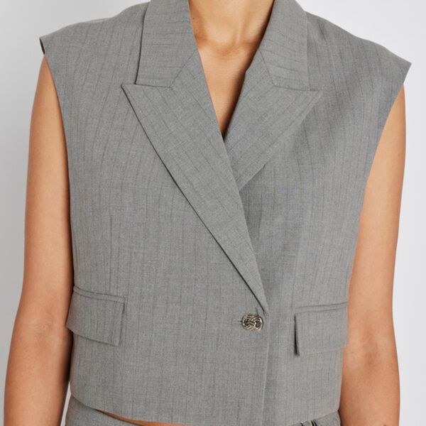 LataniaBBLinis waistcoat, grey, Bruuns Bazaar
