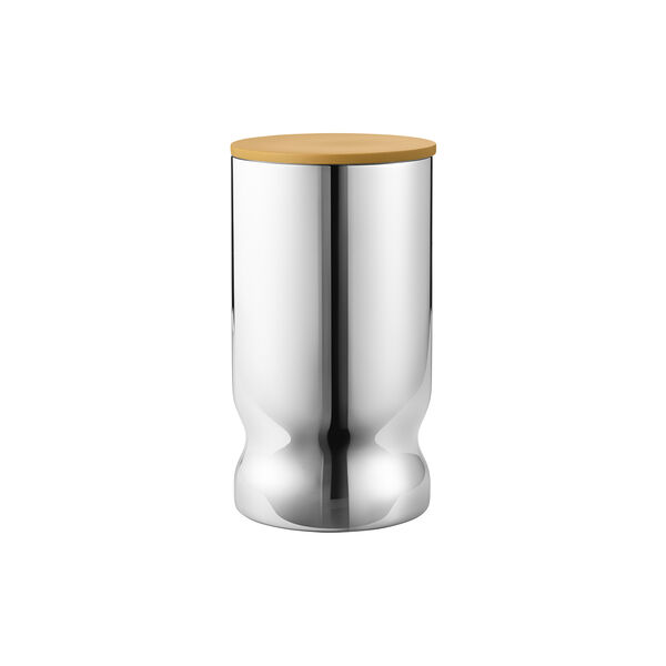 ALFREDO storage canister medium 1 L, stainless steel/yellow, Georg Jensen