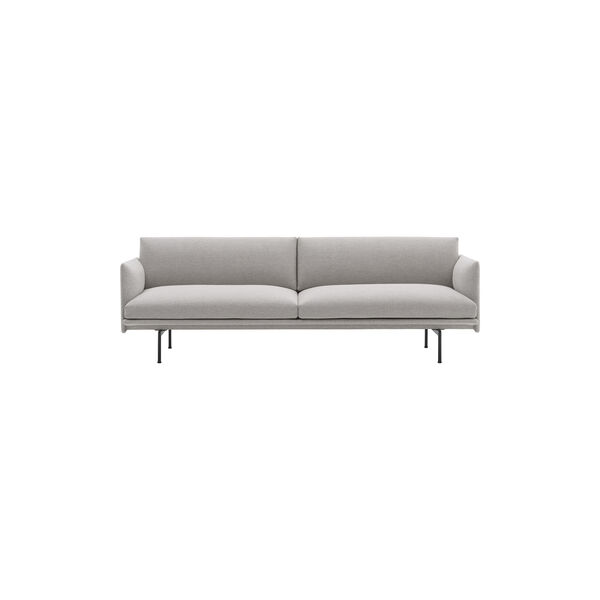 Outline Sofa 3-seater, clay/black, Muuto