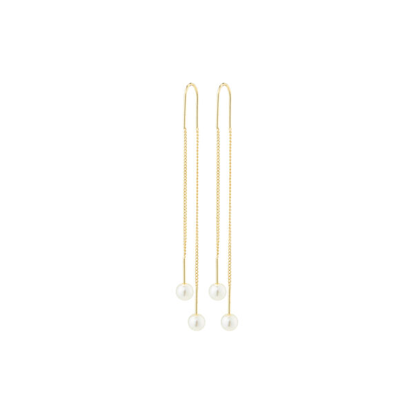 EUONIA Pearl Chain Earrings, gold plated EUONIA Pearl Chain Earrings, gold plated, Pilgrim