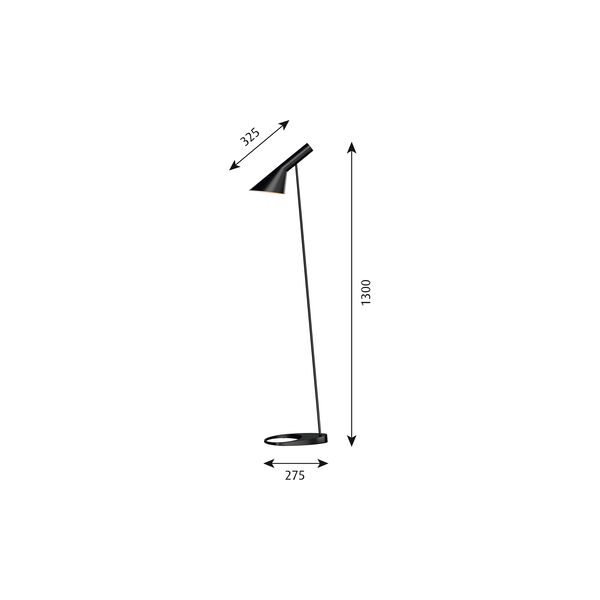 AJ Floor Lamp, black, Louis Poulsen