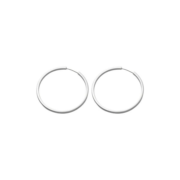 Circle&nbsp;Line&nbsp;Hoops large, silver, Pernille Corydon Jewellery