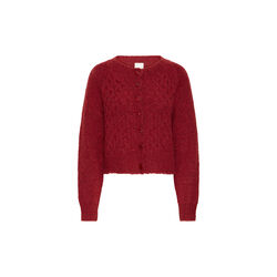 IHBELABLUE Cardigan, red dahlia, ICHI