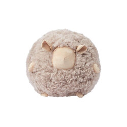 Cute Sheep Round Cushion Ø 34 cm, taupe, NATURES Collection