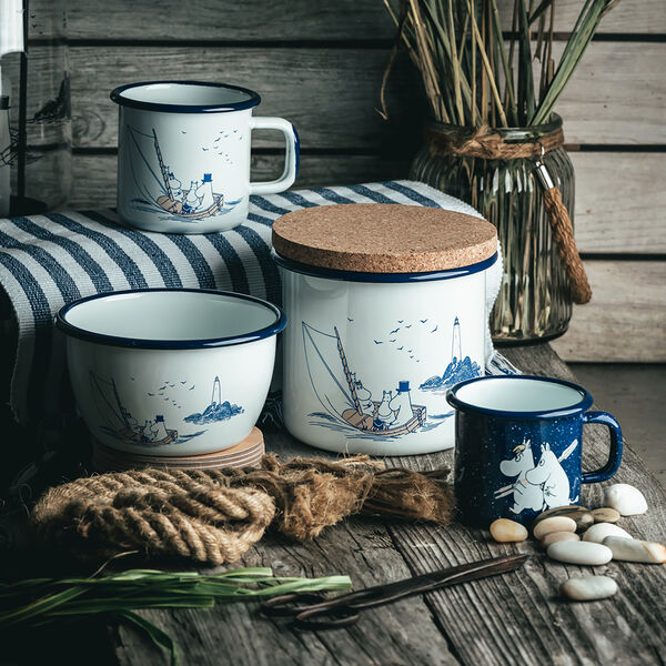 Moomin Sailors enamel mug, Muurla