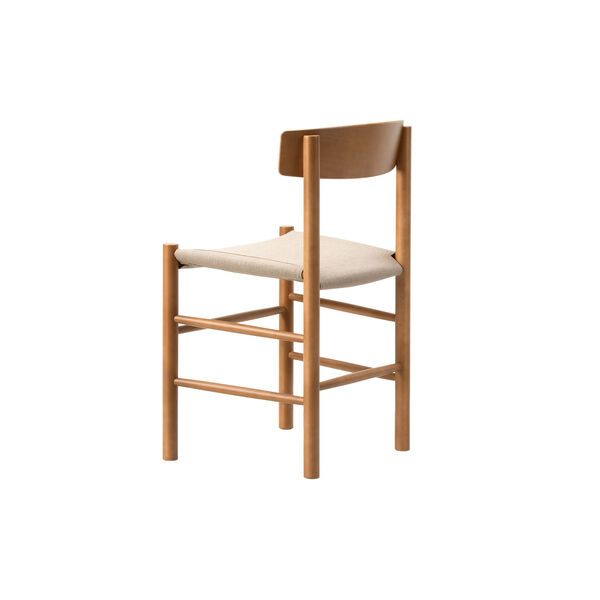 J39 Mogensen Chair with Seat Upholstery, vintage lacquered/natural canvas, Fredericia Furniture