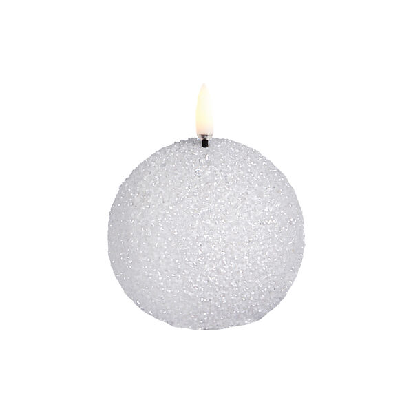 LED round candle, nordic white/glitter, Uyuni Lighting