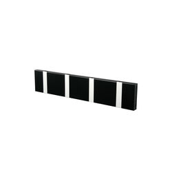 KNAX Horizontal 4 Coat Rack, soft black/grey, LoCa