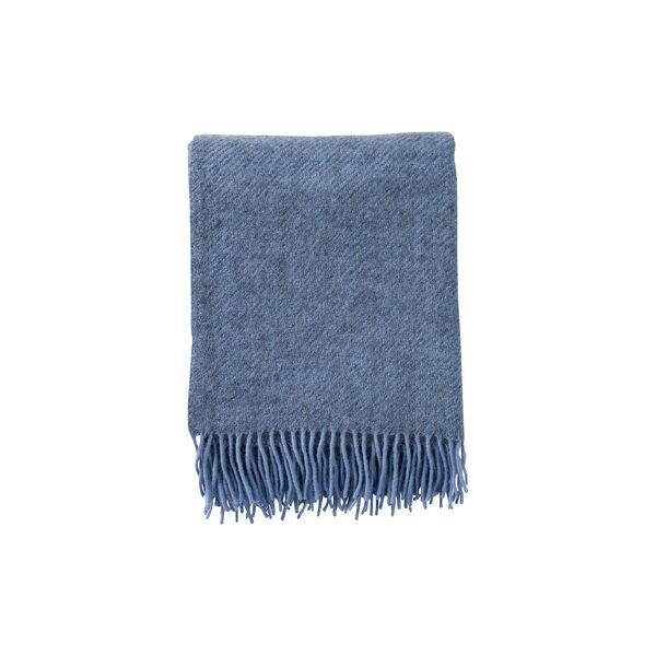 Gotland wool blanket, infinity blue Gotland wool blanket, infinity blue, Klippan Yllefabrik