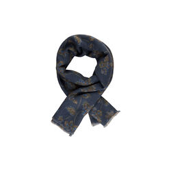 Scarf Wool, blue pattern, Stenströms