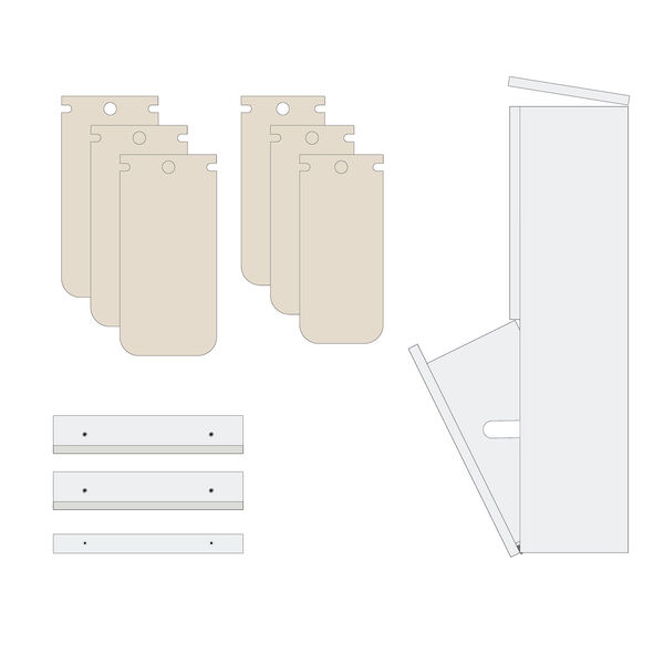 SORTED Standard Tall Waste Sorting, snow white, DesignLife