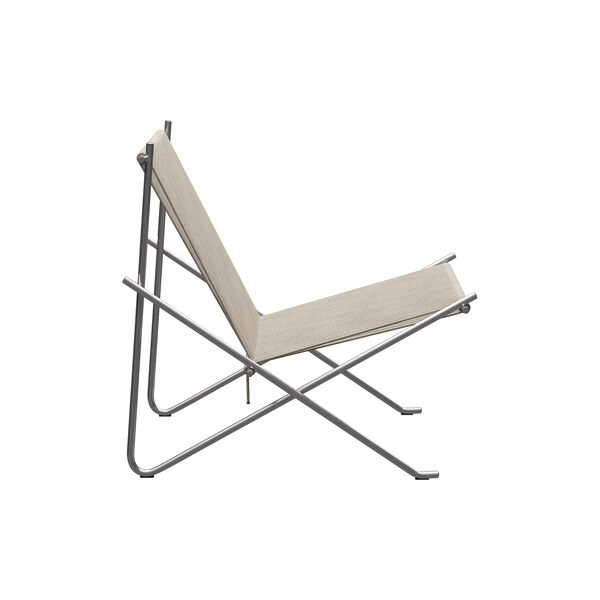 PK4&trade; Chair, brushed stainless steel/natural, Fritz Hansen